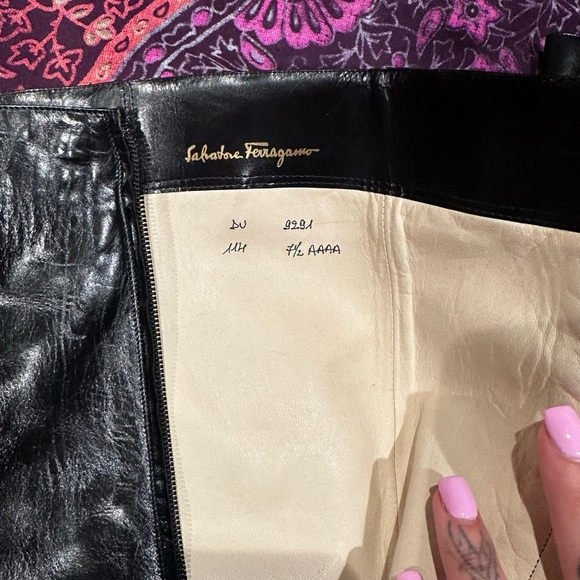 Salvatore Ferragamo Black Leather Boots - Picture 3 of 10